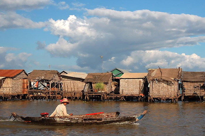 vacances cambodge en famille village flottant Tonle Sap